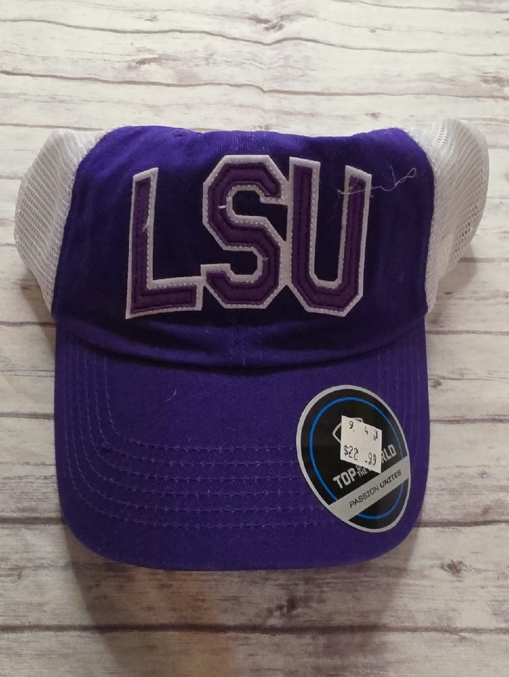 Top of the World Purple and White LSU Mesh Trucker Cap